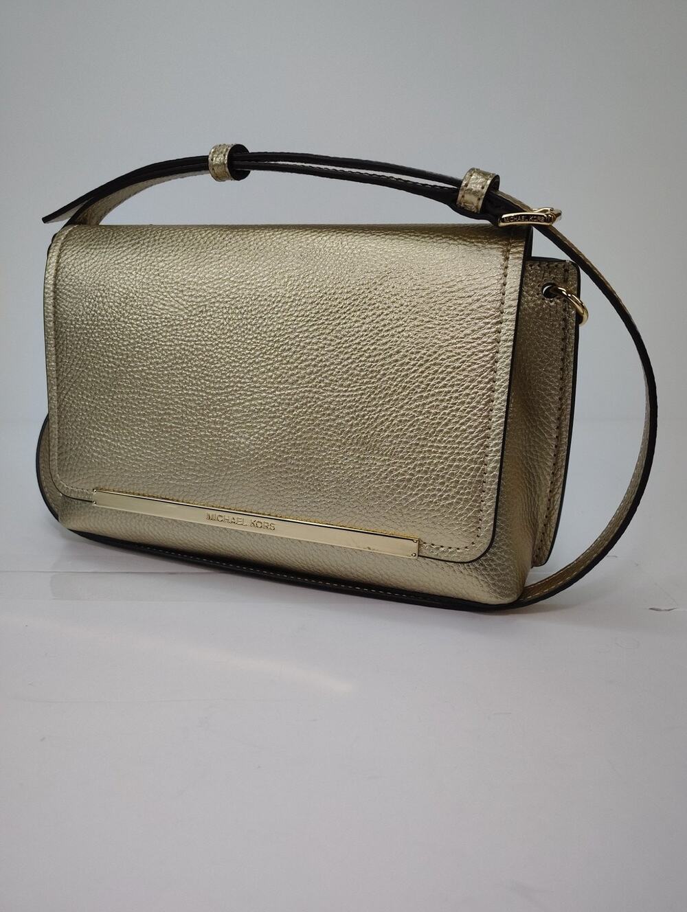 Michael Kors Evelyn Medium Flap Crossbody B Pale Gold - NWT